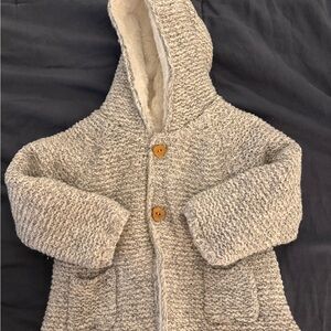 Zara Soft White Faux Fur Jacket